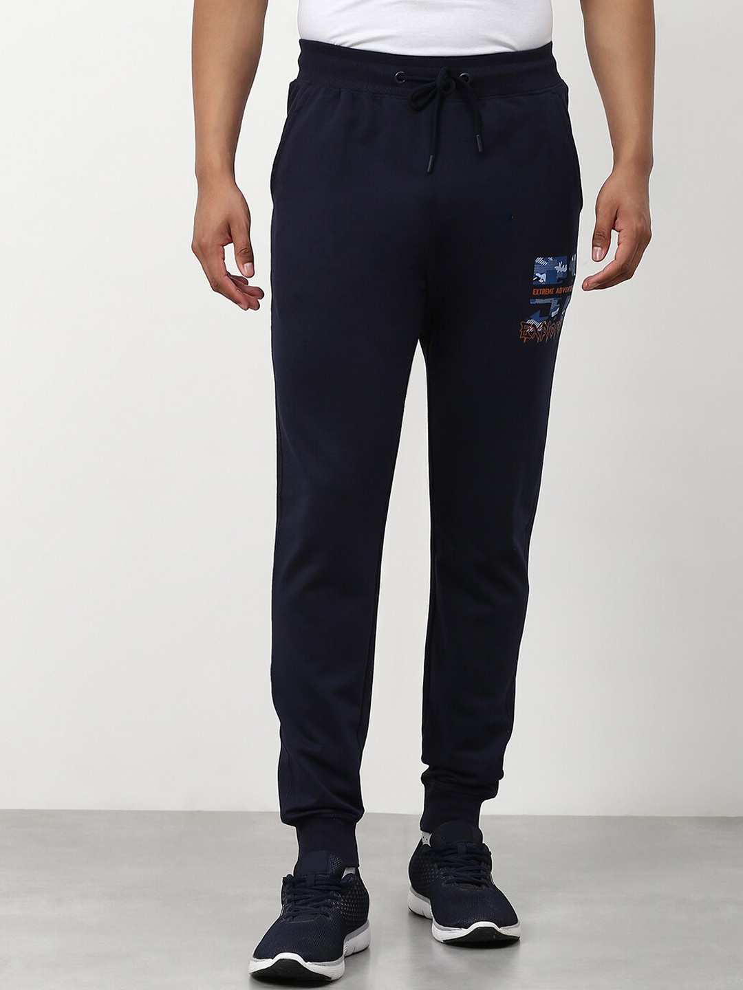 

abof Men Navy Blue Joggers Trousers