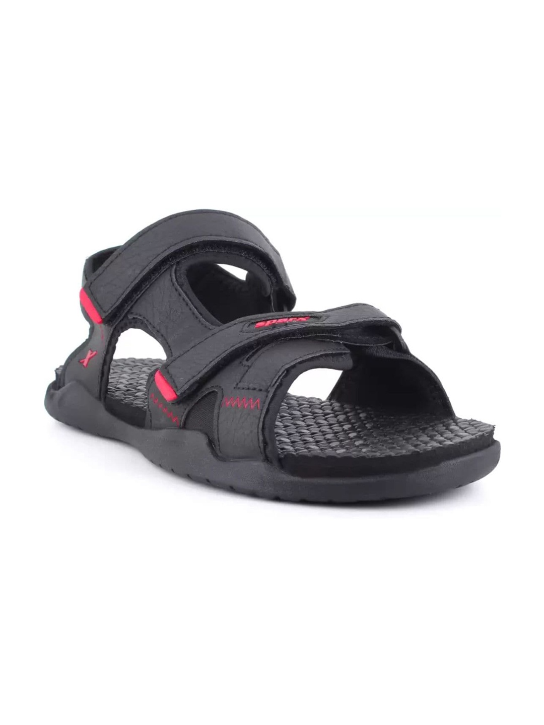 

Sparx Men Black Solid Sports Sandals