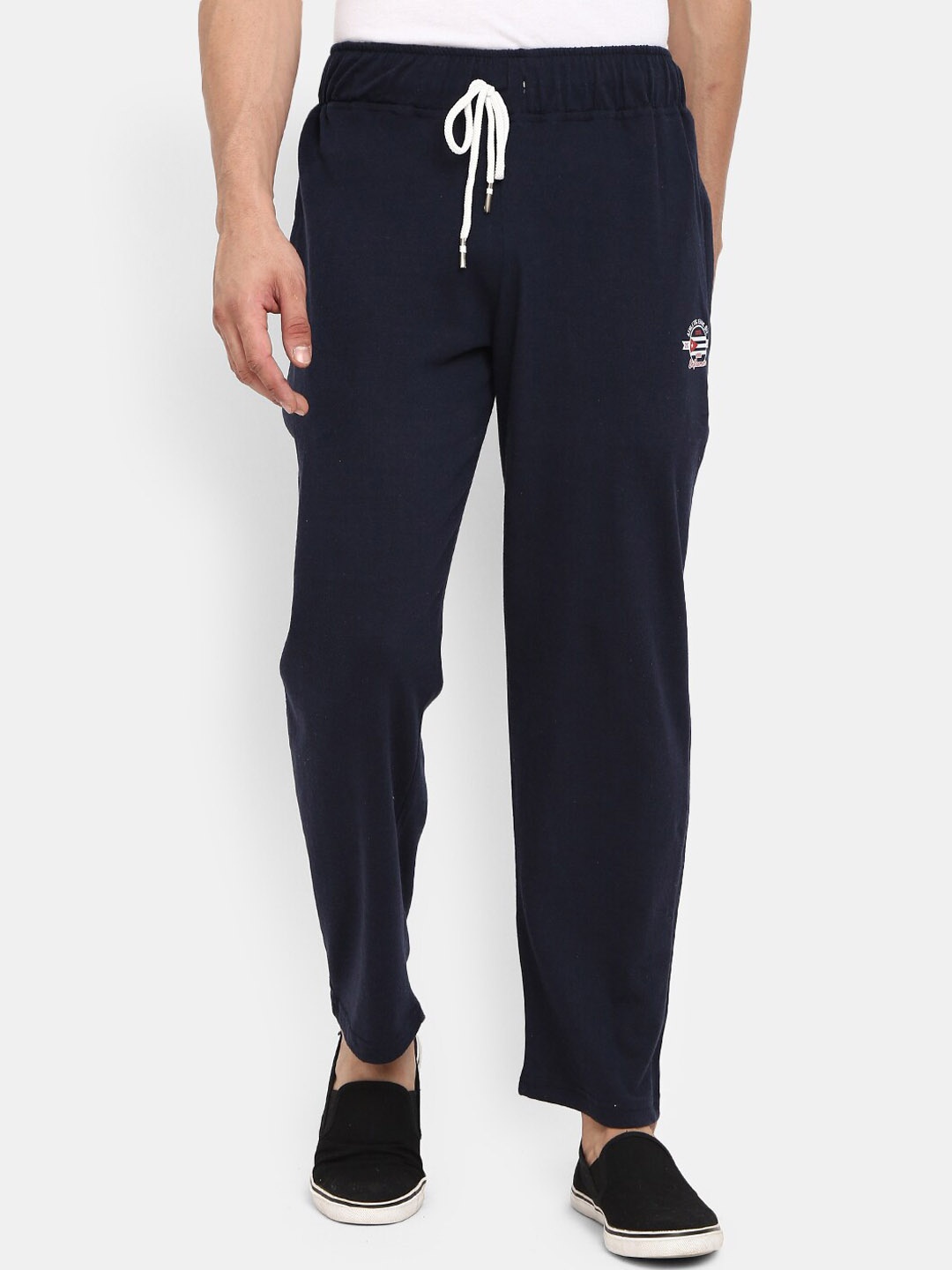 

V-Mart Men Navy Blue Regular Fit Solid Cotton Track Pants