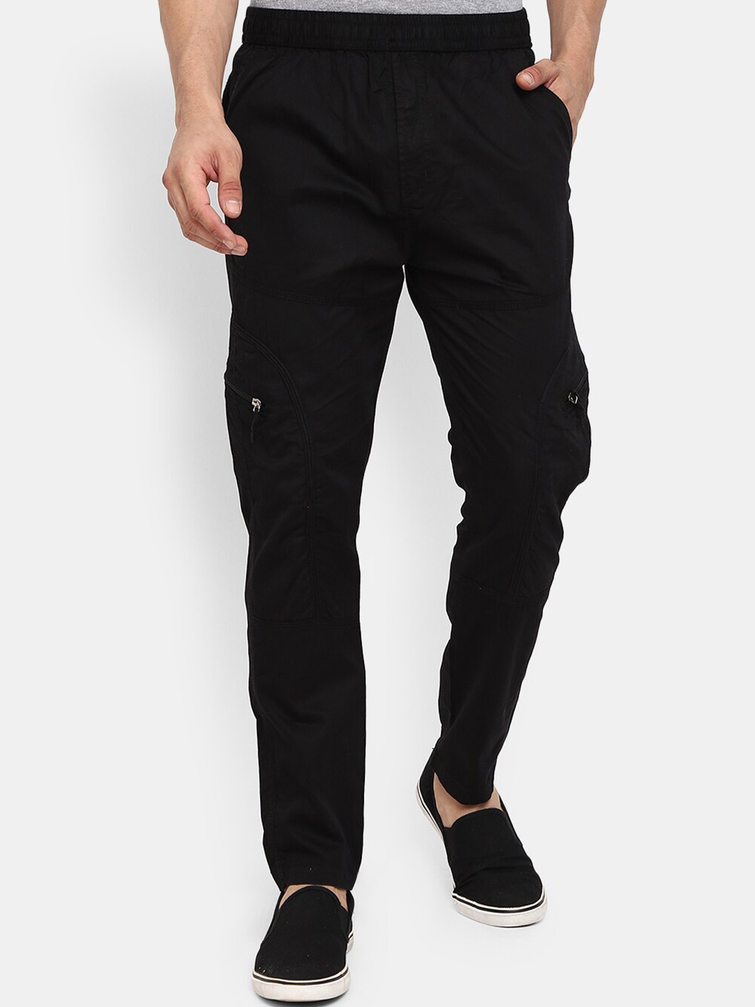 

V-Mart Men Black Regular Fit Solid Track Pants