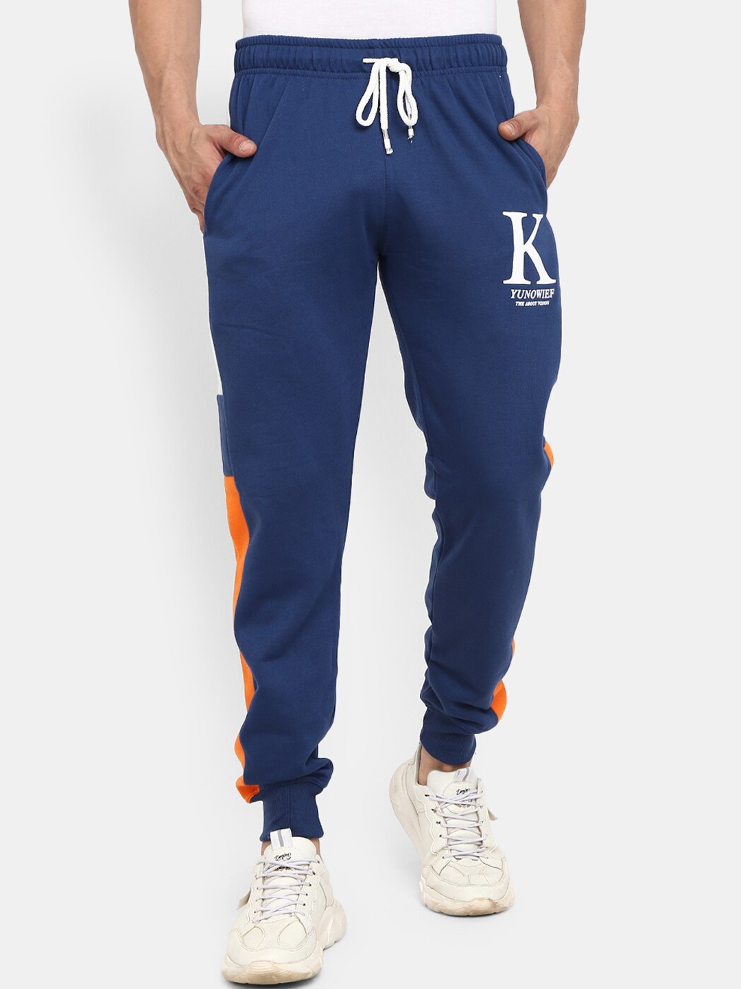 

V-Mart Men Navy Blue Regular Fit Solid Joggers