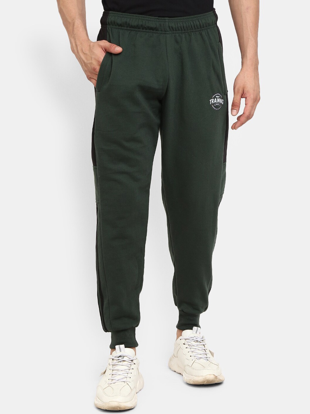 

V-Mart Men Olive Green Regular Fit Solid Joggers