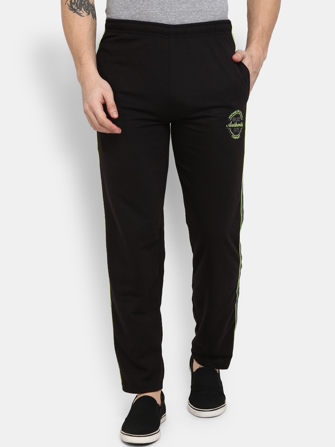 

V-Mart Men Black Regular Fit Solid Track Pants