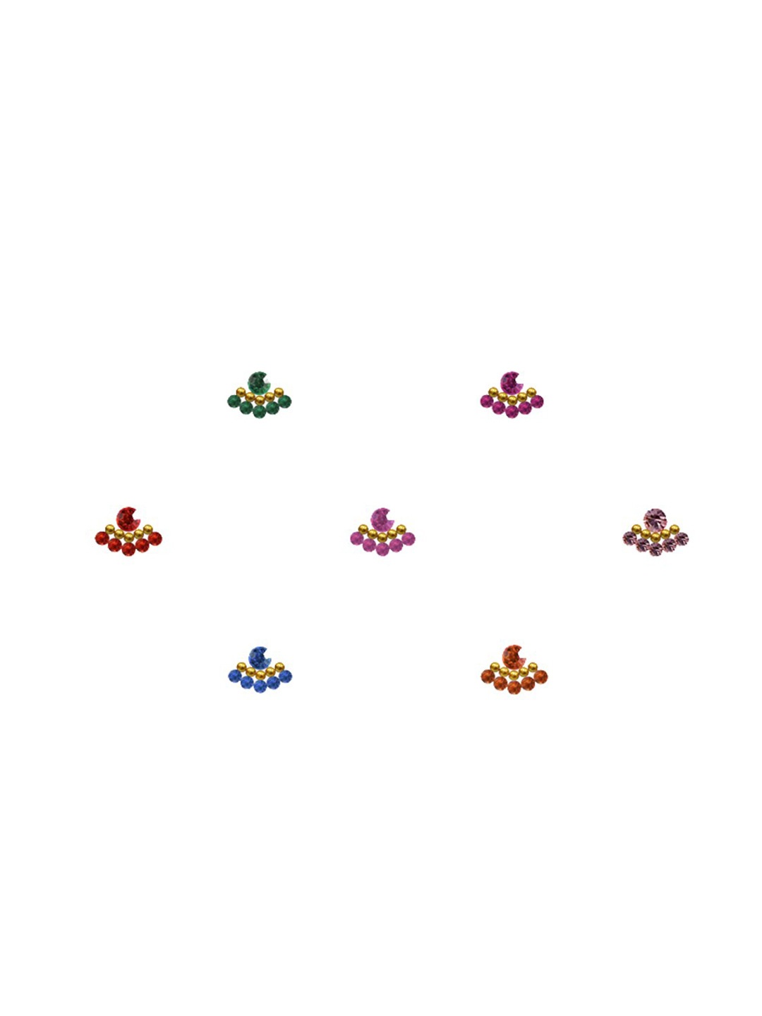 

Comet Busters Set Of 7 Bindi Sindoor, Multi