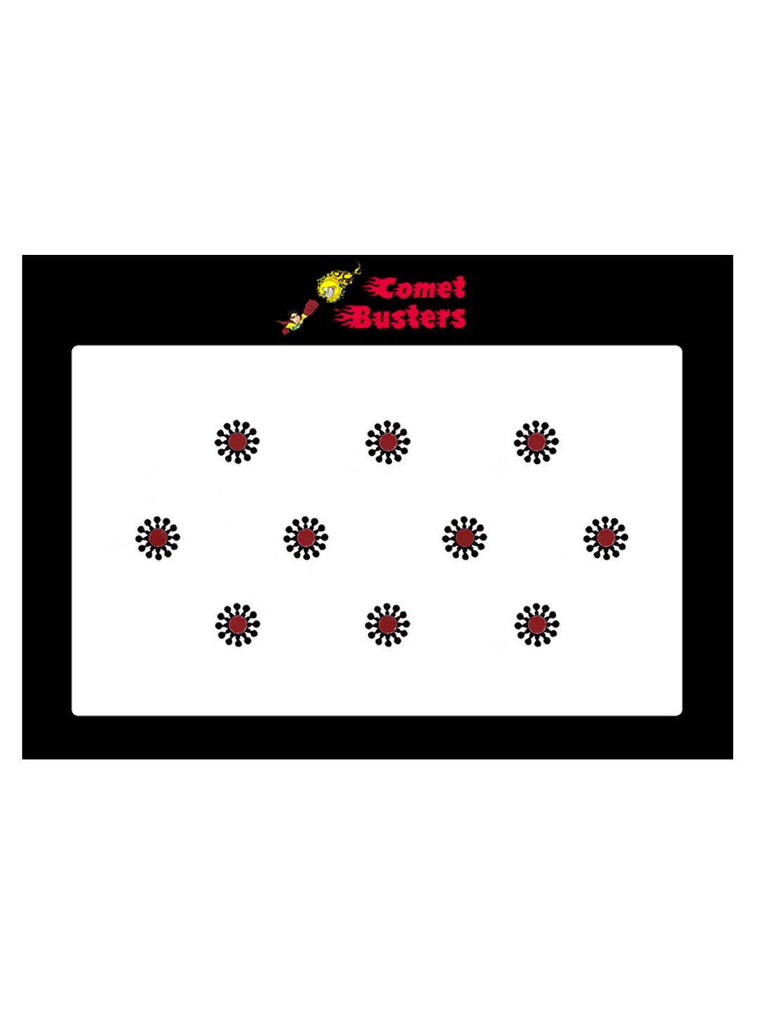 

Comet Busters Maroon & Black Set Of 10 Bindis