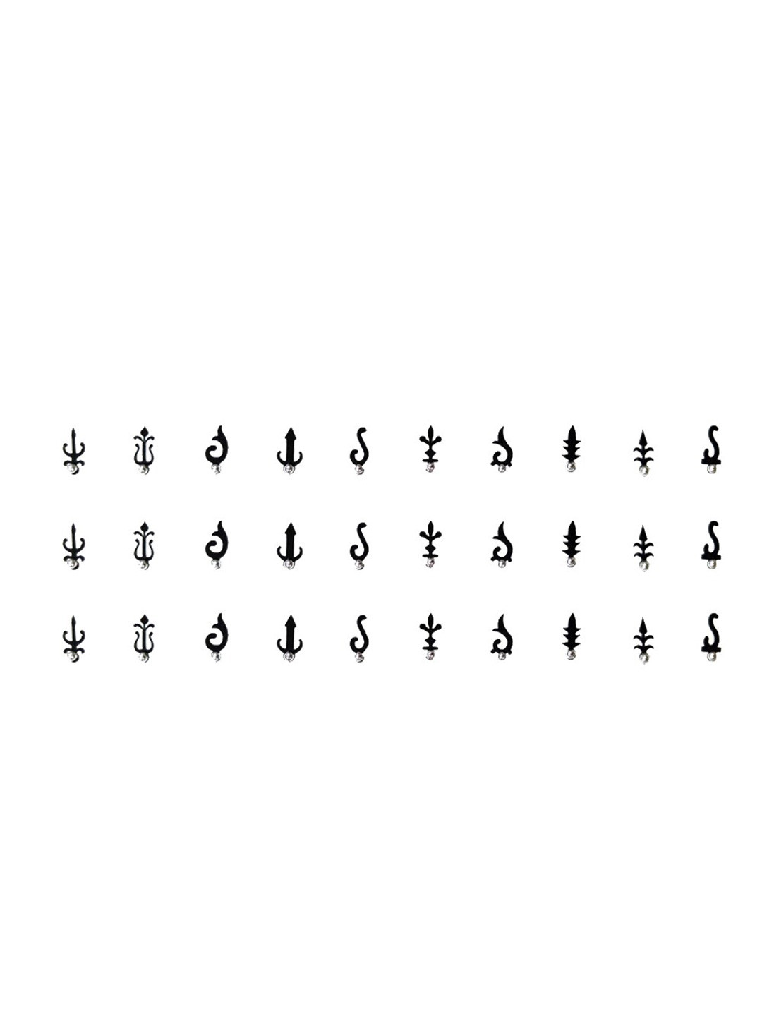 

Comet Busters Set Of 22 Bindis, Black