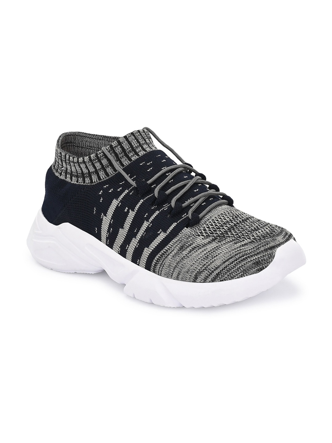 

MENGLER Men Navy Blue Mesh Walking Non-Marking Sports Shoes