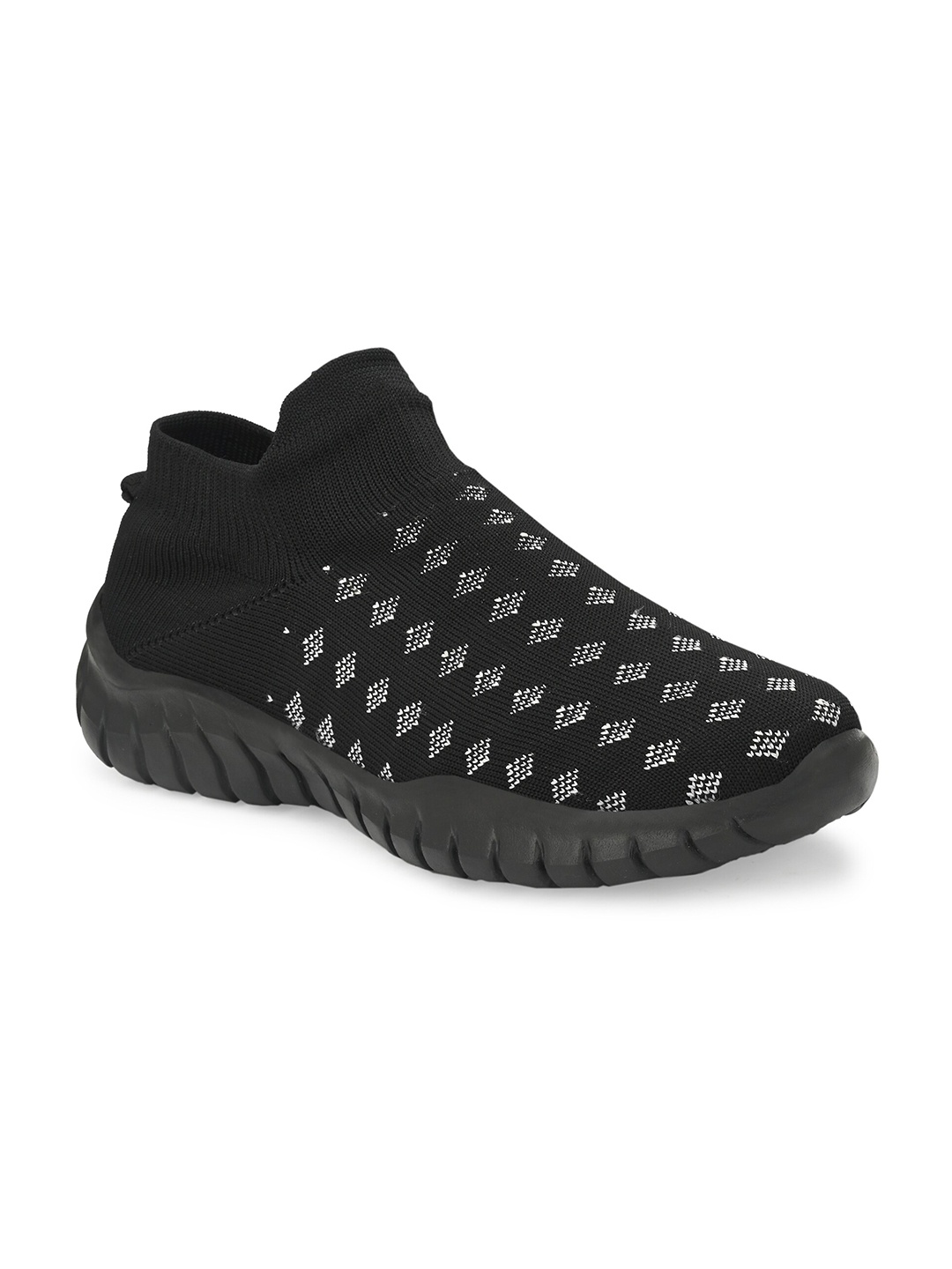 

MENGLER Men Black Mesh Walking Non-Marking Sports Shoes