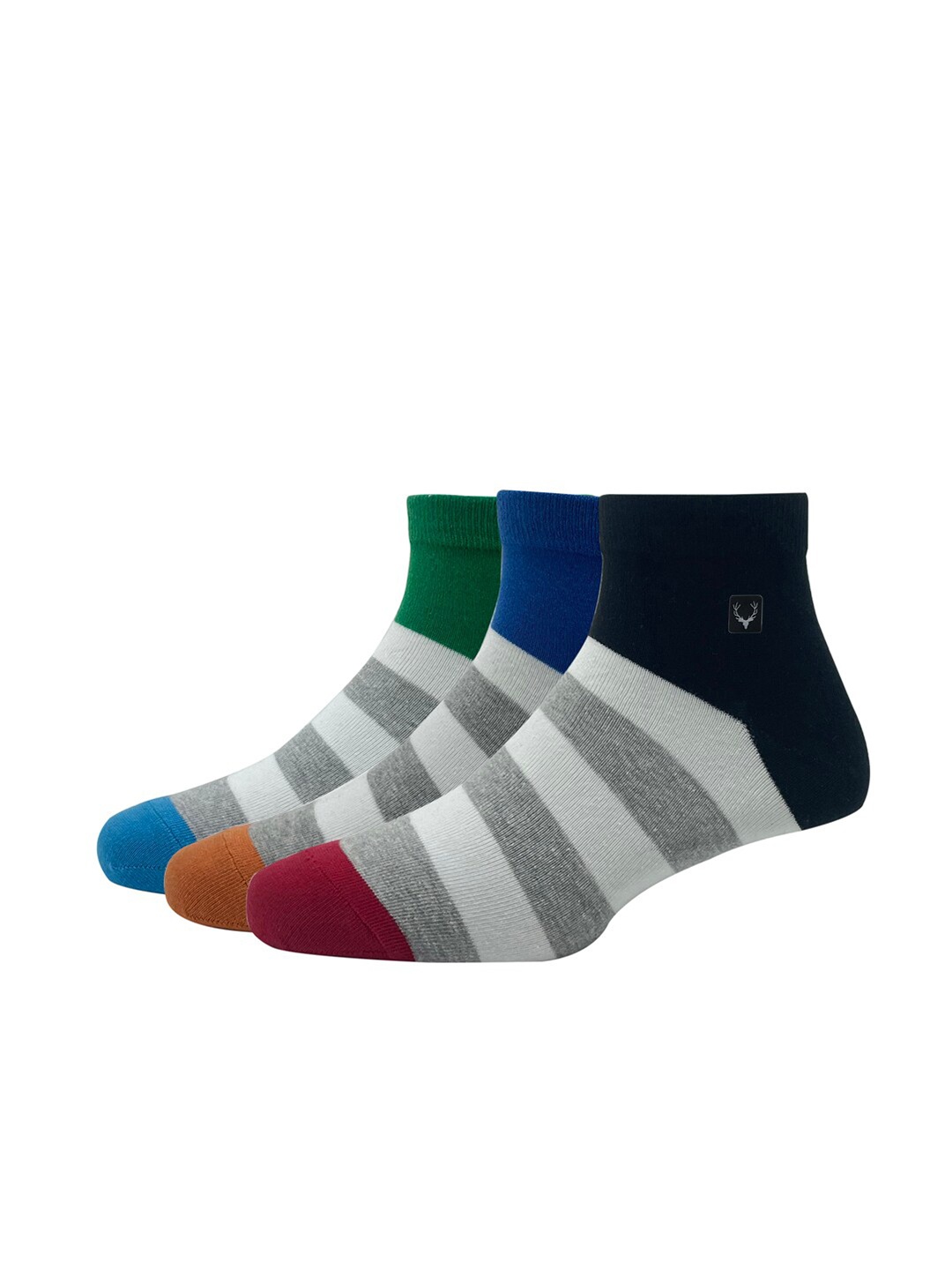 

Allen Solly Men Pack Of 3 Colourblocked Ankle Length Socks, Green