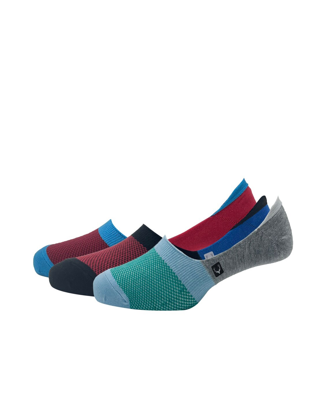 

Allen Solly Men Pack of 3 Patterned Shoe-Liners, Red