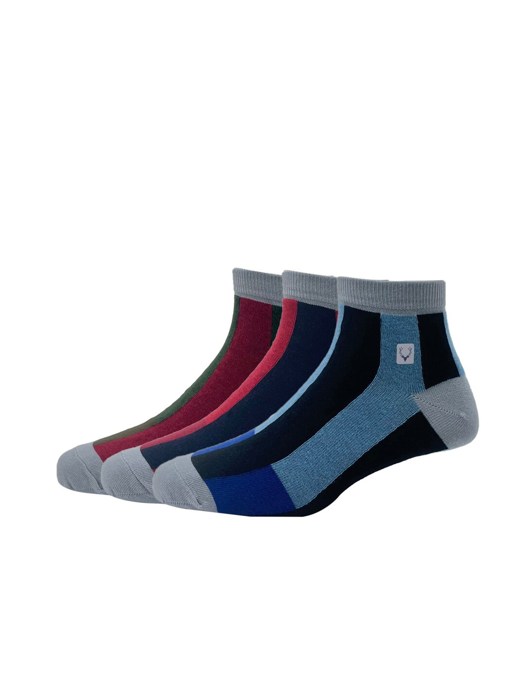

Allen Solly Men Pack Of 3 Colourblocked Ankle Length Socks, Green