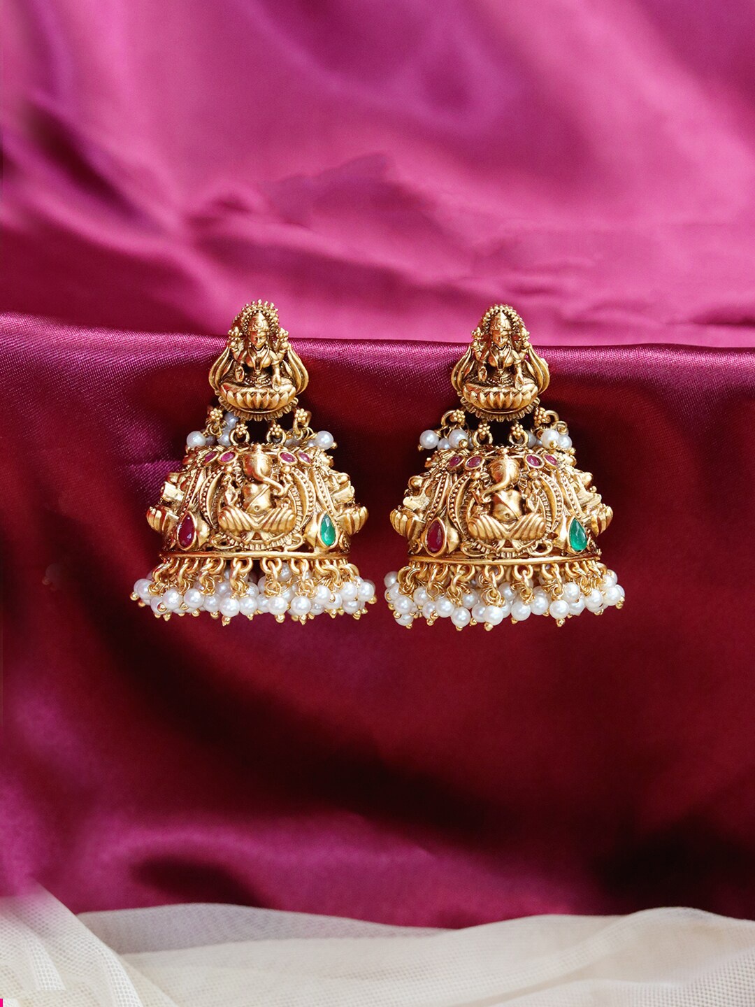 

Ishhaara Gold-Toned Classic Jhumkas Earrings