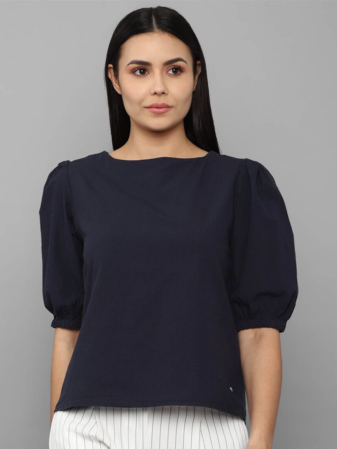 

Allen Solly Woman Navy Blue Top
