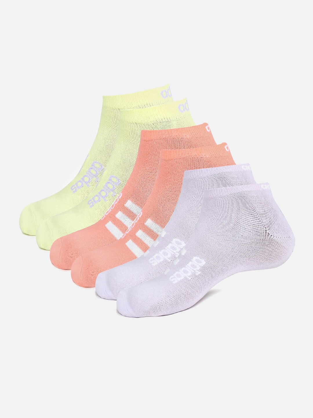 

ADIDAS Women Pack Of 3 Low-Cut Ankle-Length Socks, Pink