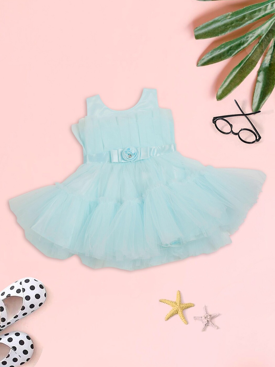 

MeeMee Girls Blue Fit and Flare Dress