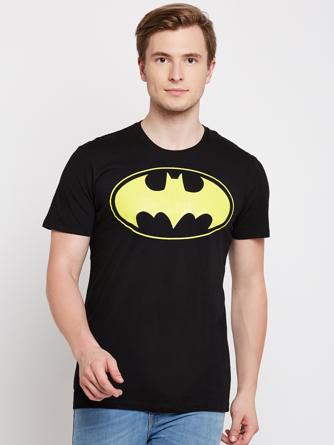 

Free Authority Men Black Batman Printed T-shirt