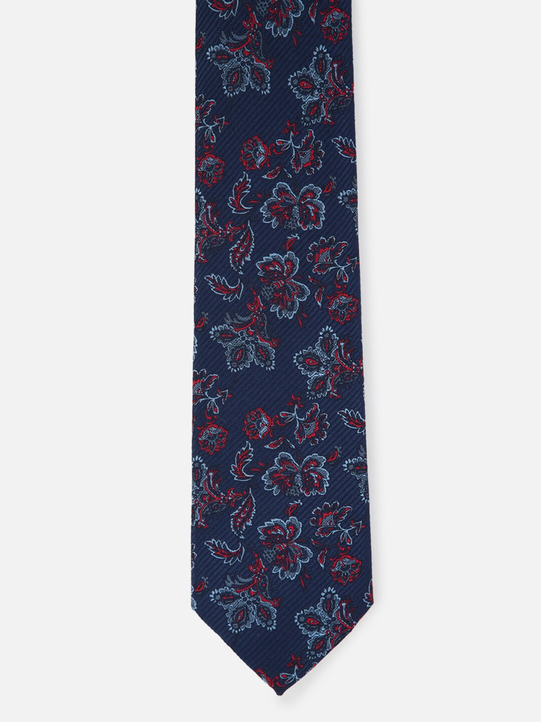 

Louis Philippe Men Navy Blue Woven Design Ascot Tie