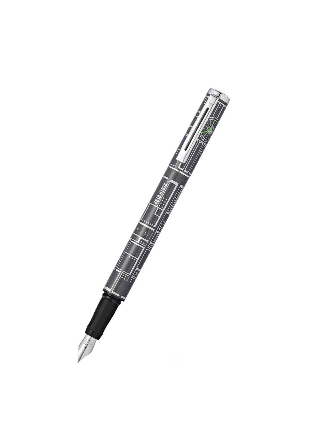 

Sheaffer Silver-Plated Black Printed Starwars 9200 Death Star Fountain Pen, Grey
