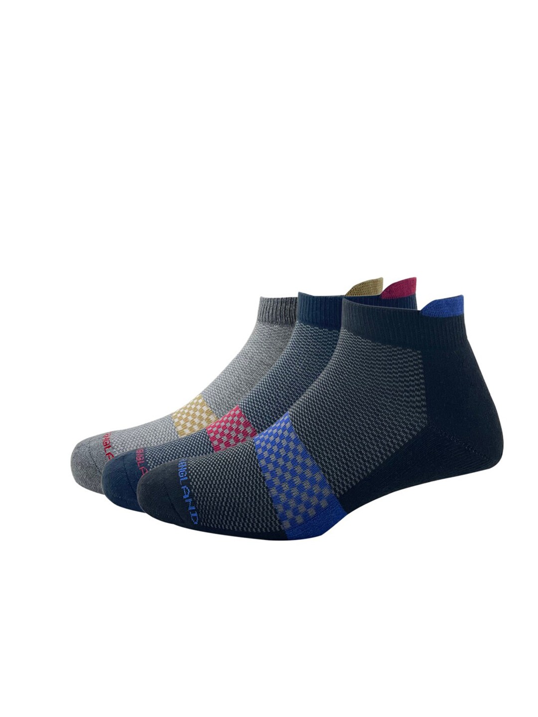 

Peter England Men Pack Of 3 Grey Melange Patterned Ankle-Length Socks