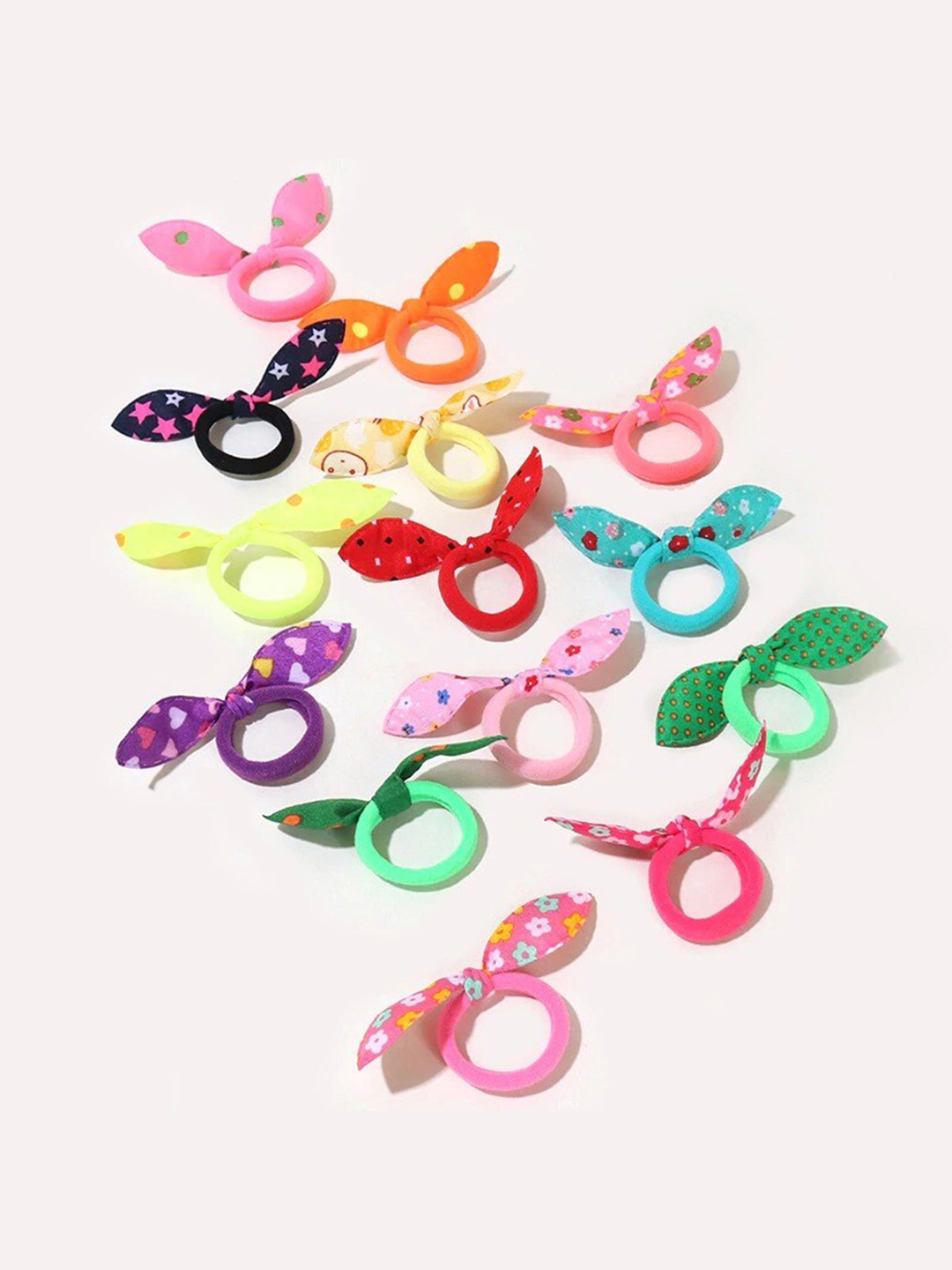 

VAGHBHATT Girls Set of 14 Ponytail Holders, Pink