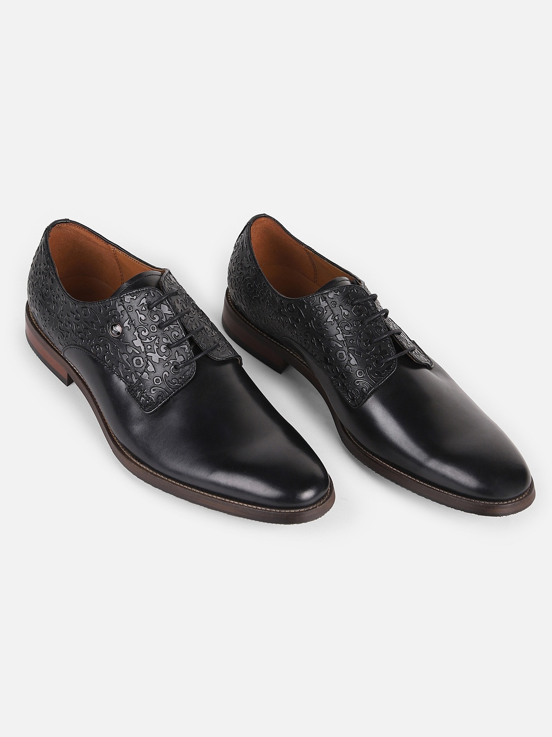 

Louis Philippe Men Black Solid Formal Derbys