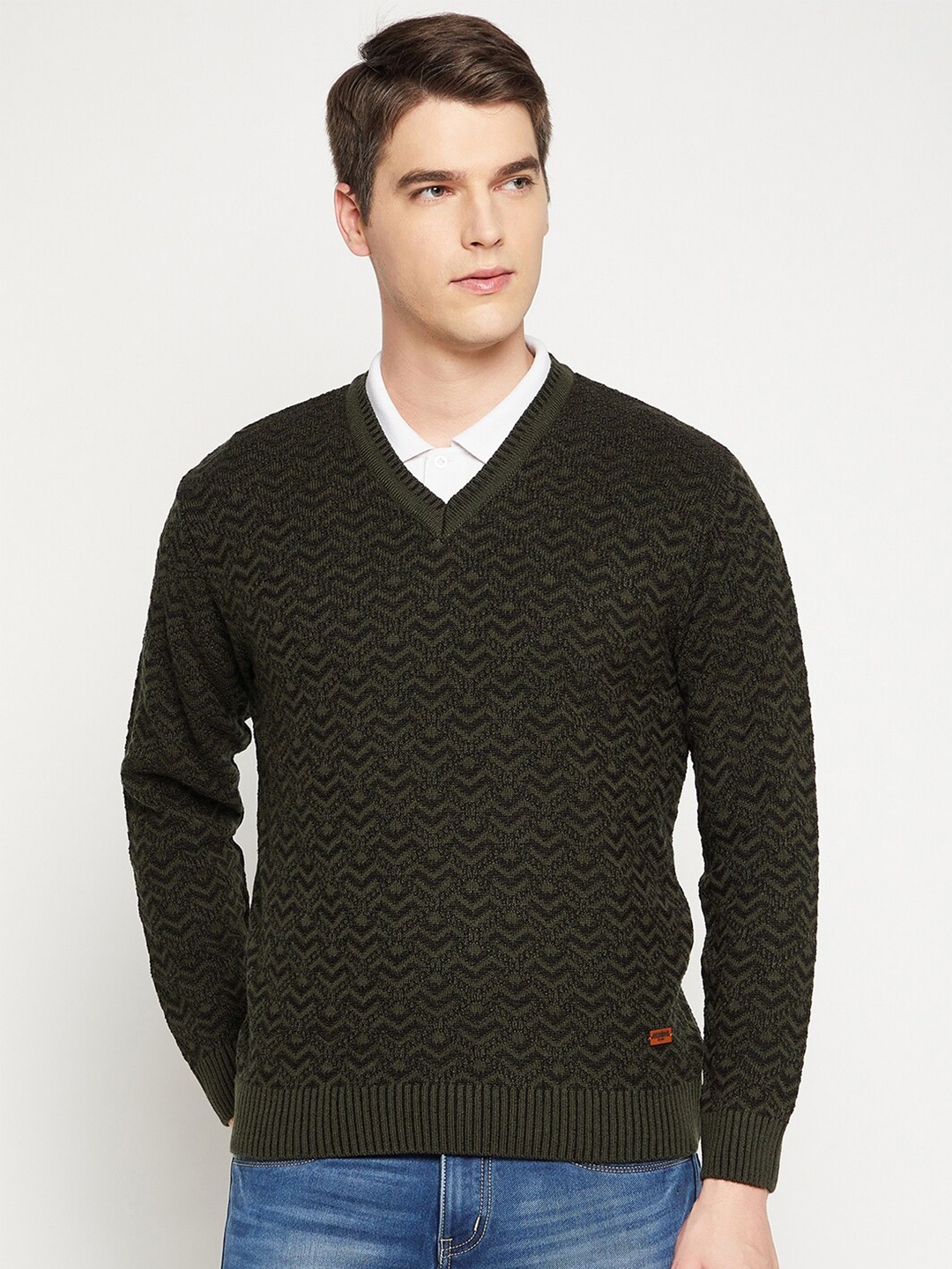 Duke Men Green Pullover
