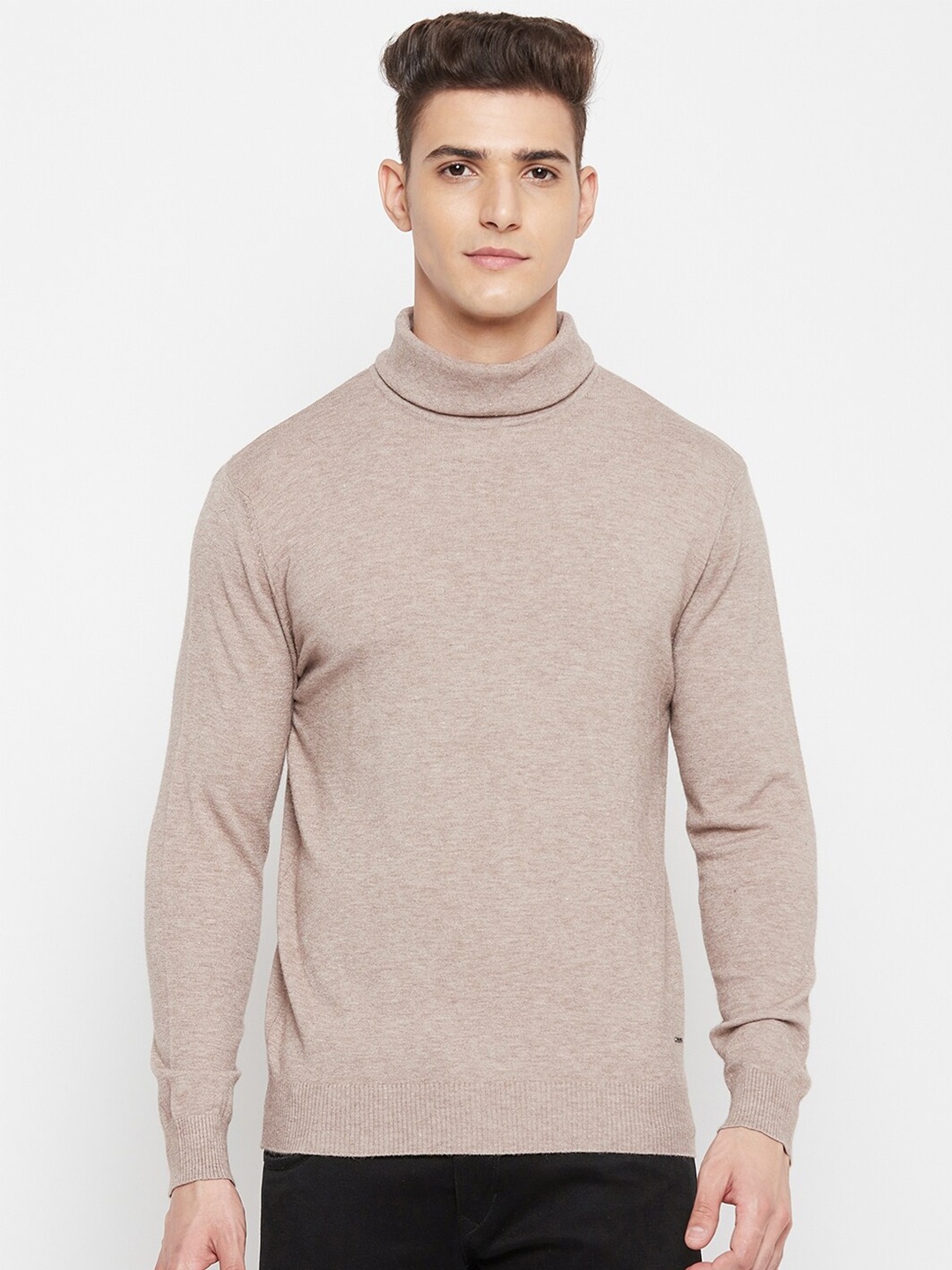 

Duke Men Beige Solid Pullover