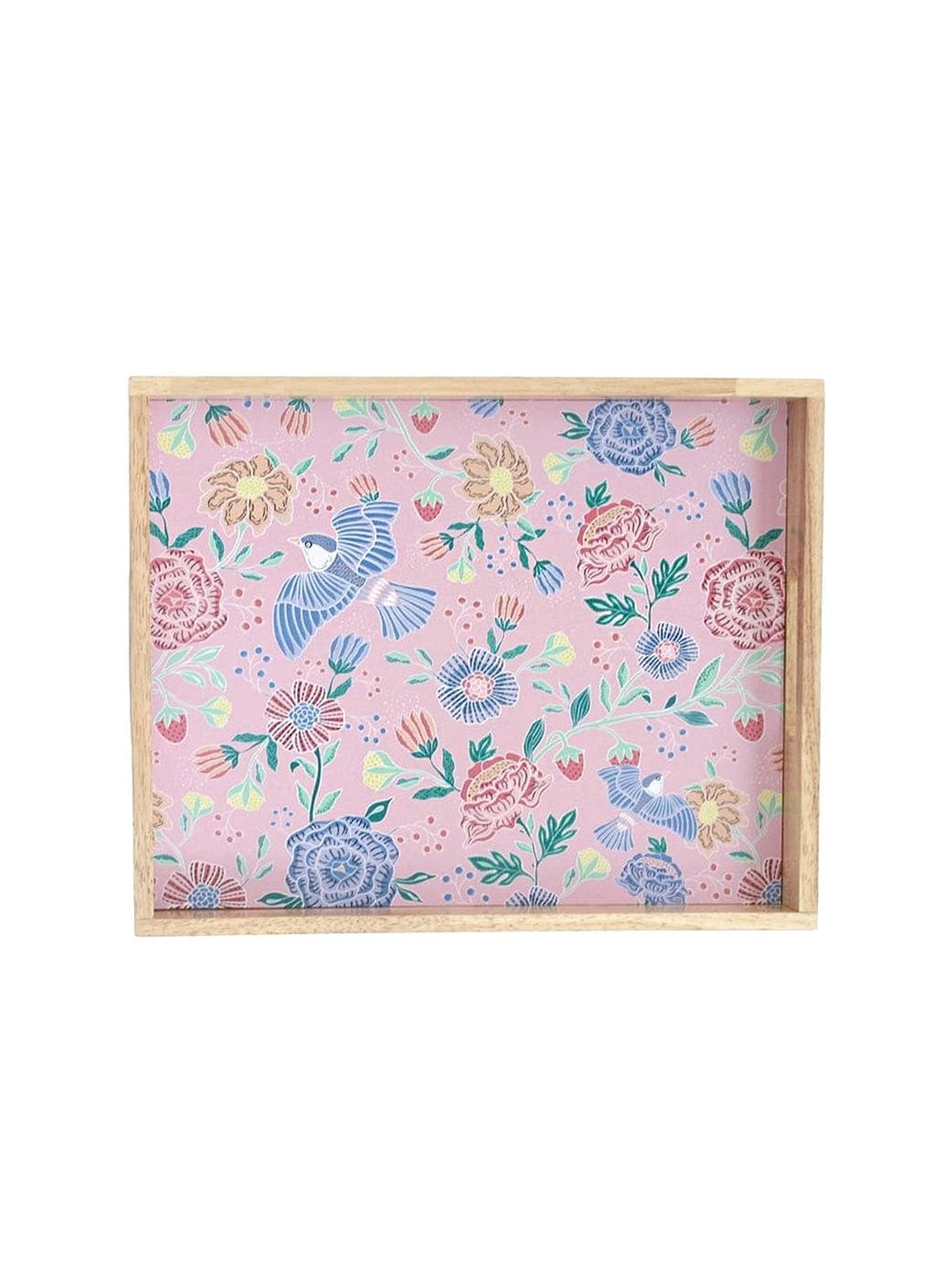 

The Wishing Chair Brown & Pink Printed Wooden Serving Tray