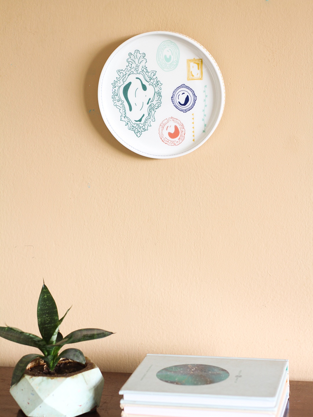 

The Wishing Chair White & Green Printed Illustration Series Wall Plate