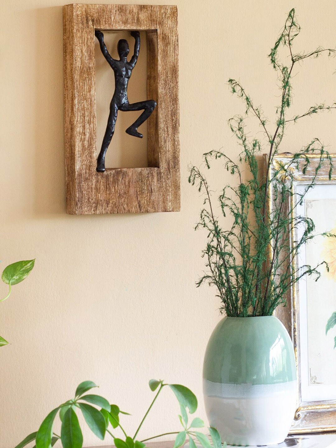 

The Wishing Chair Brown Solid Standing Man Wall Decor