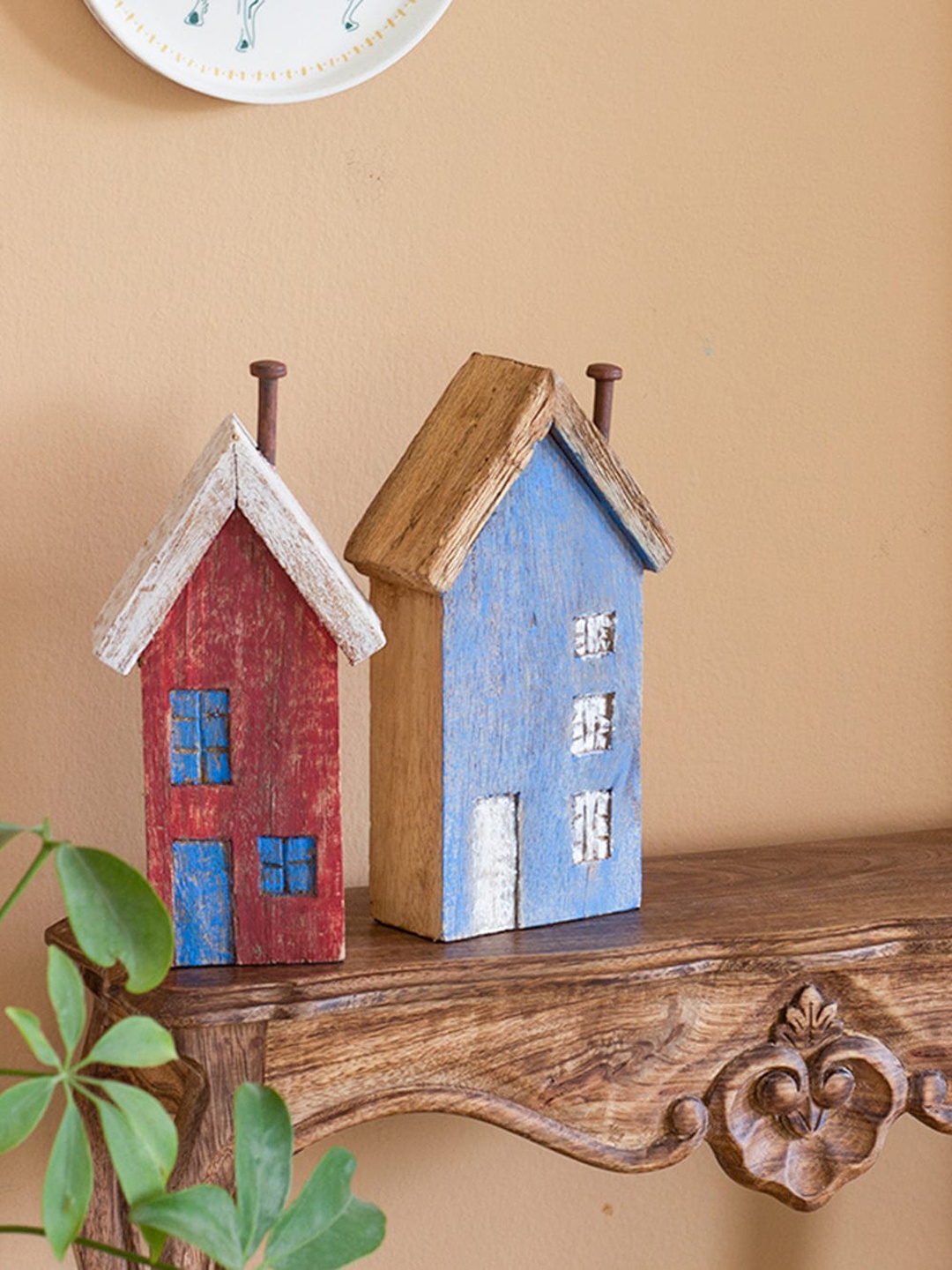 

The Wishing Chair Red Tiny Homes Wooden Paperweight Showpiece