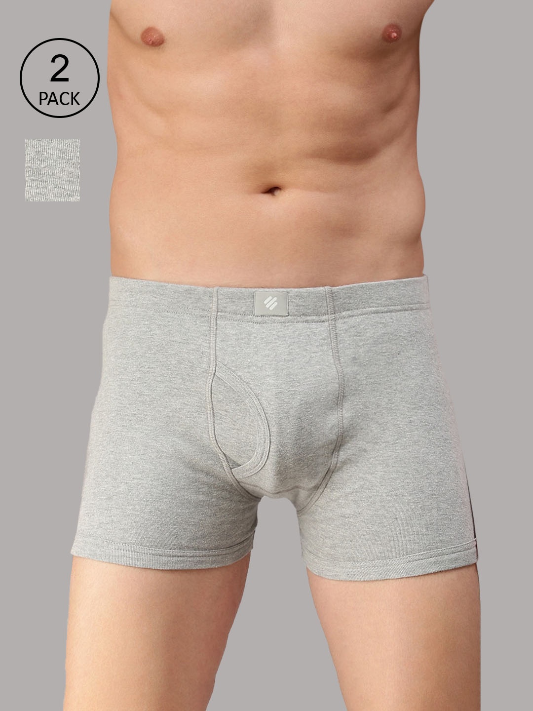 

ONN Men Pack Of 3 Grey Solid Deo-Soft Trunks