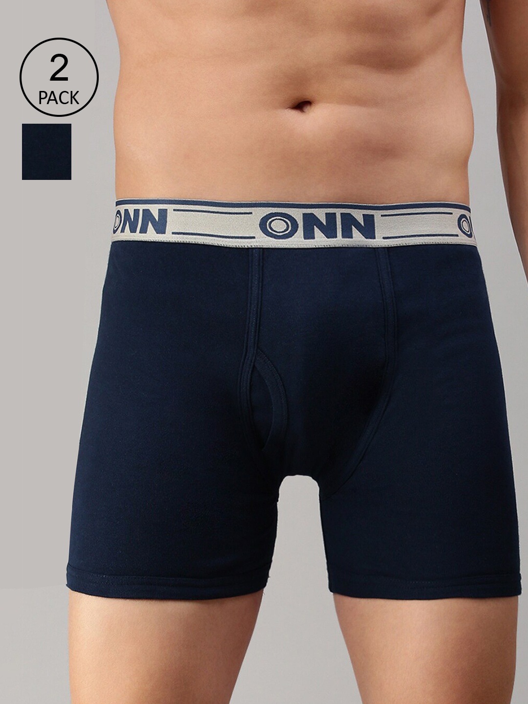 

ONN Men Pack of 2 Blue Solid Trunks-ONN_357_AFBLU_2PC