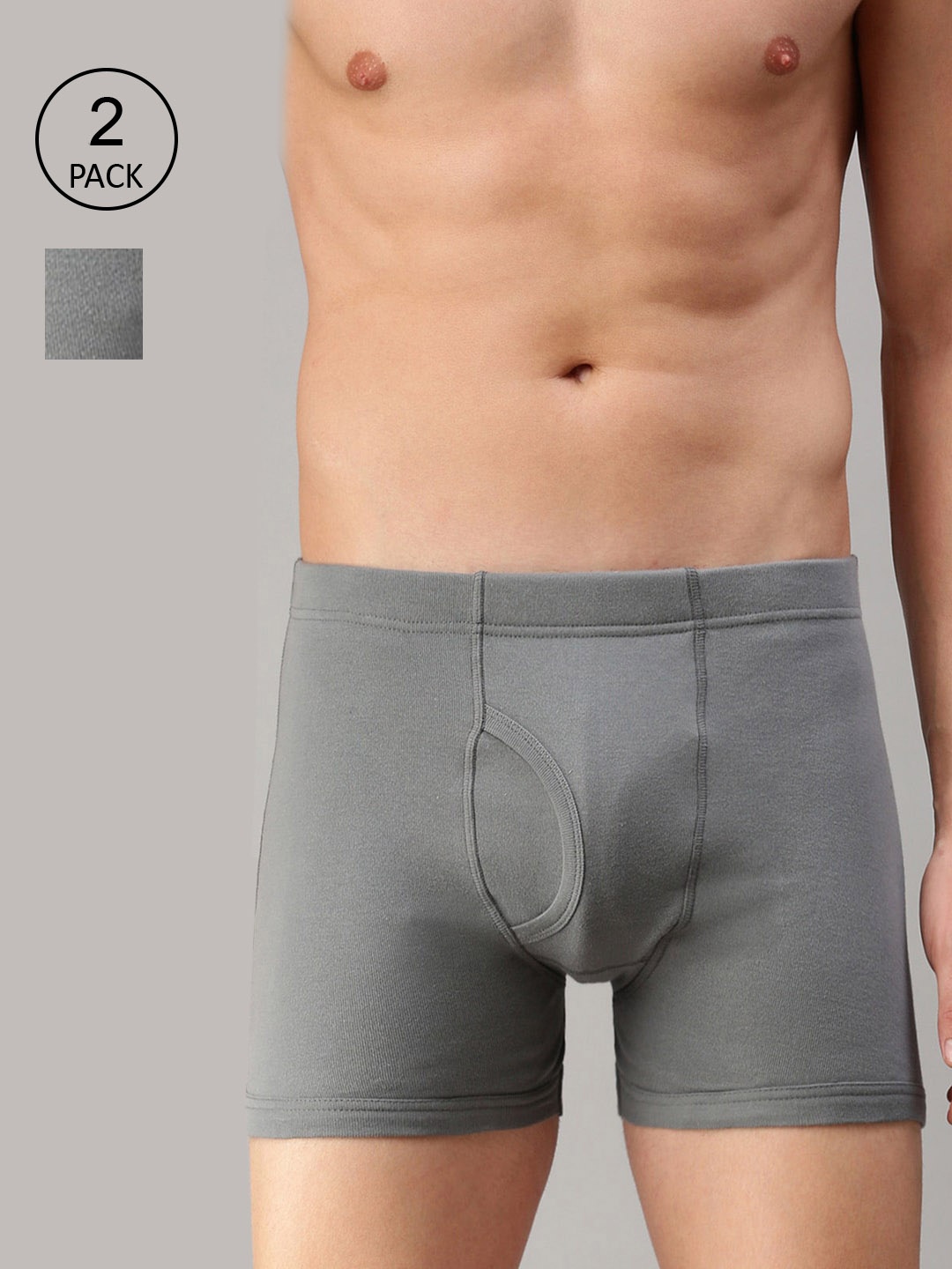 

ONN Men Grey Melange Grey Solid Trunk ONN_355_GM_3PC