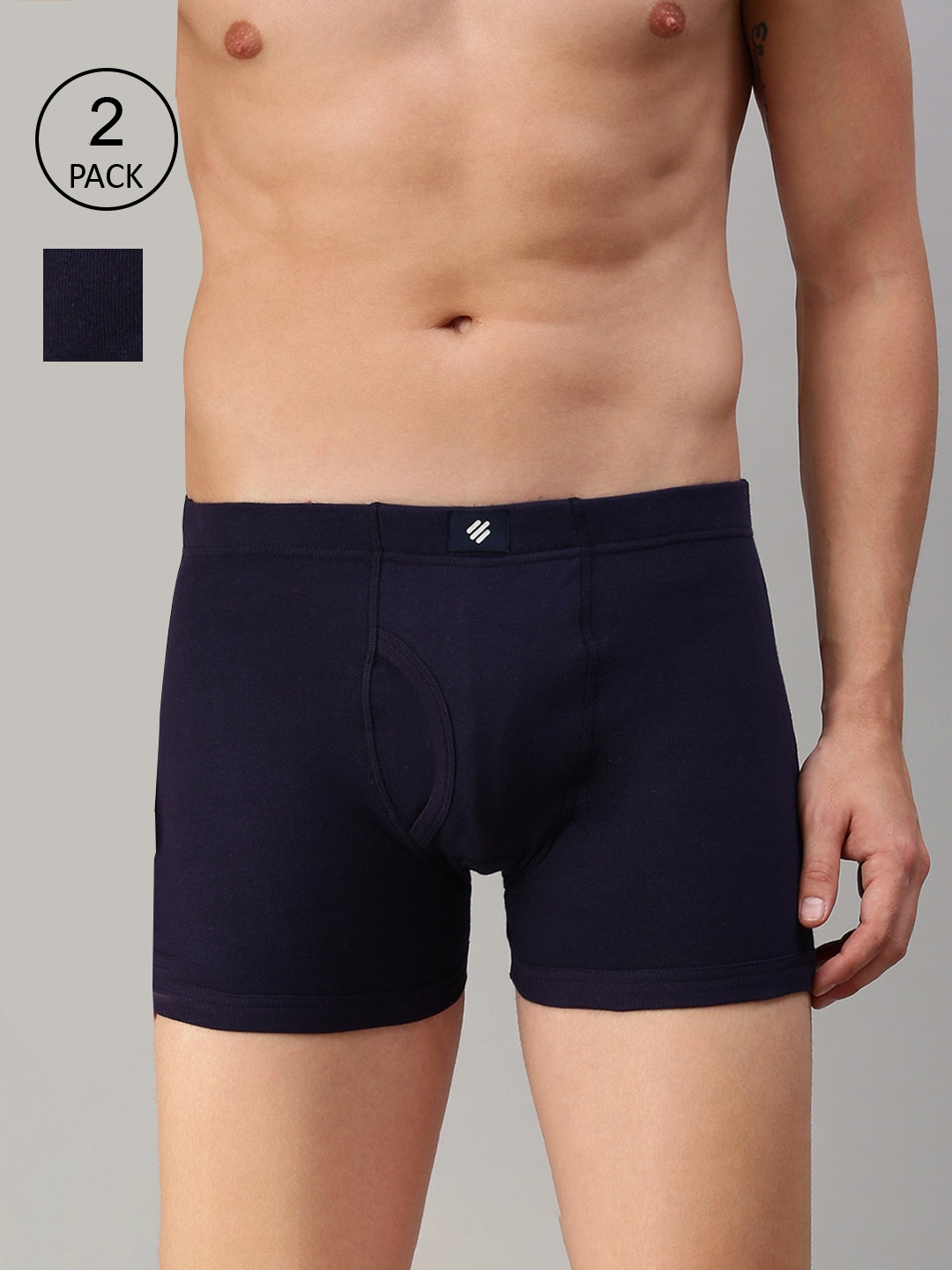 

ONN Men Pack Of 2 Solid Trunk ONN_355_NB_2PC, Navy blue