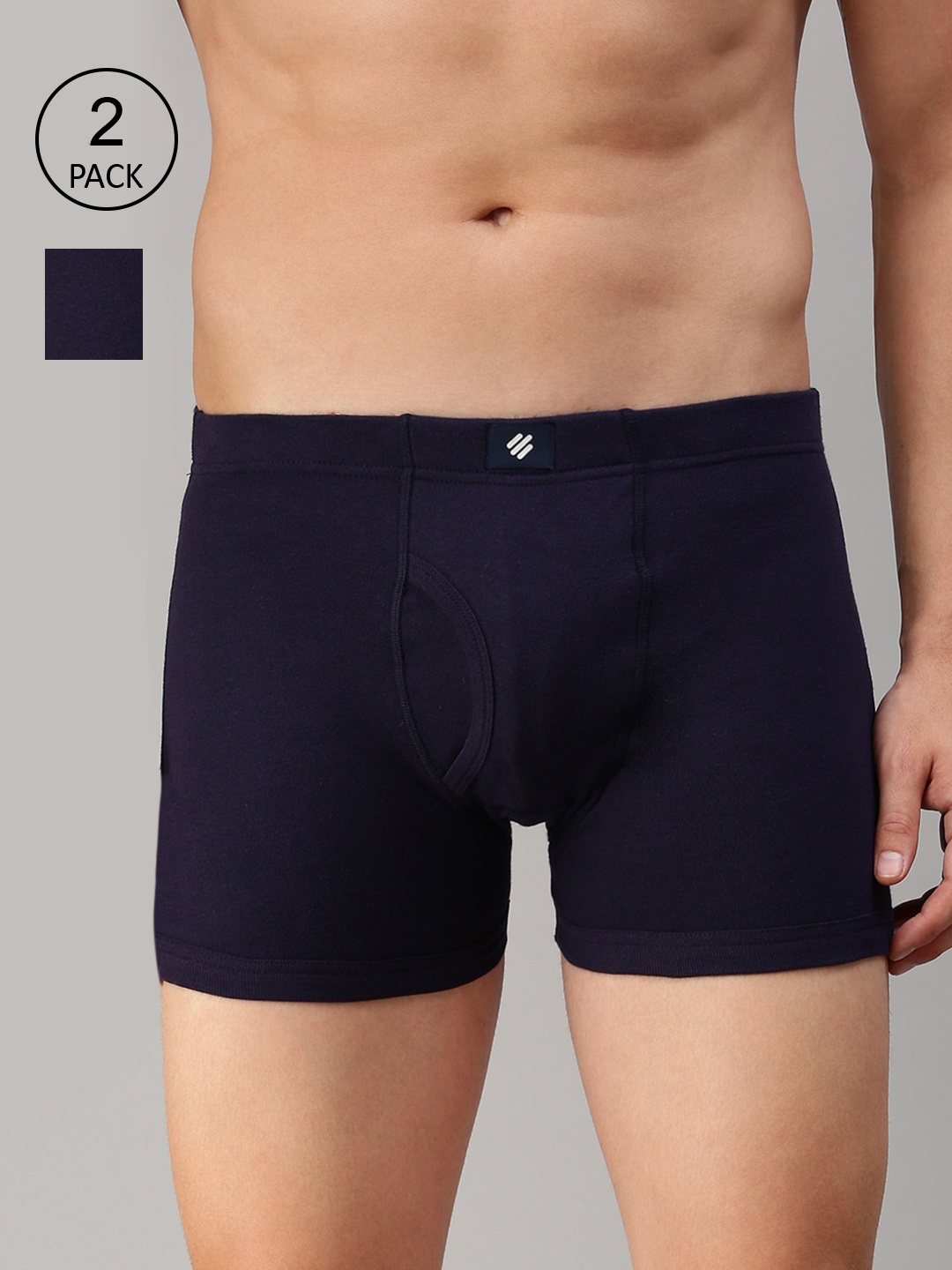 

ONN Men Pack of 2 Navy Blue Solid Trunks ONN_355_AFBLU_NB