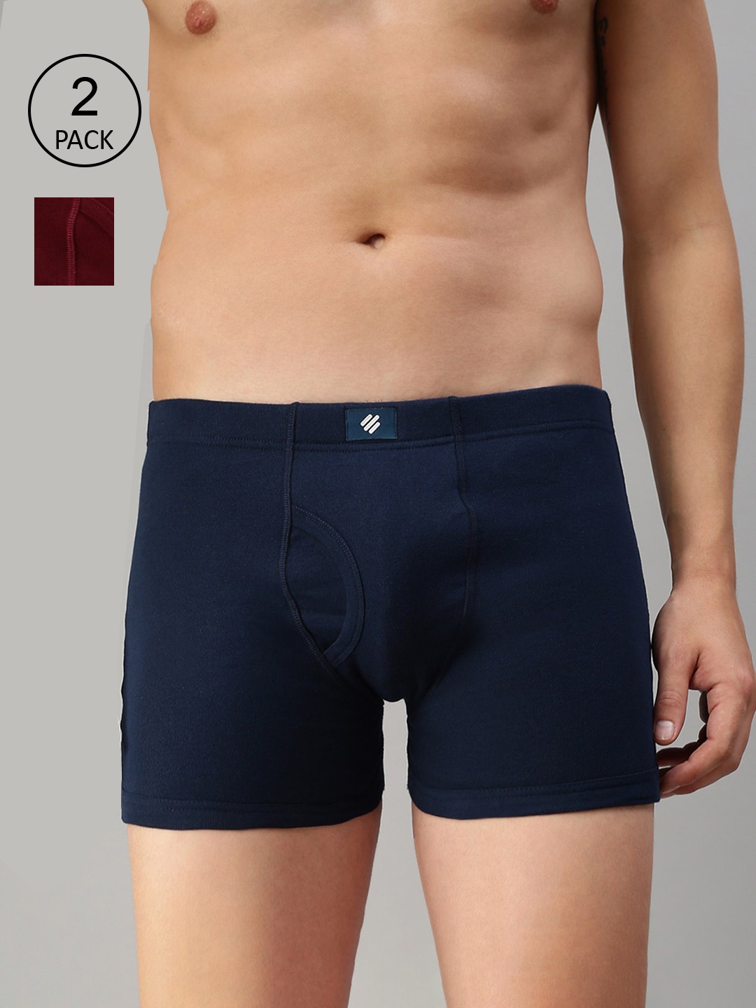 

ONN Men Pack of 2 Blue & Maroon Solid Trunk-ONN_355_AFBLU_MN_2PC