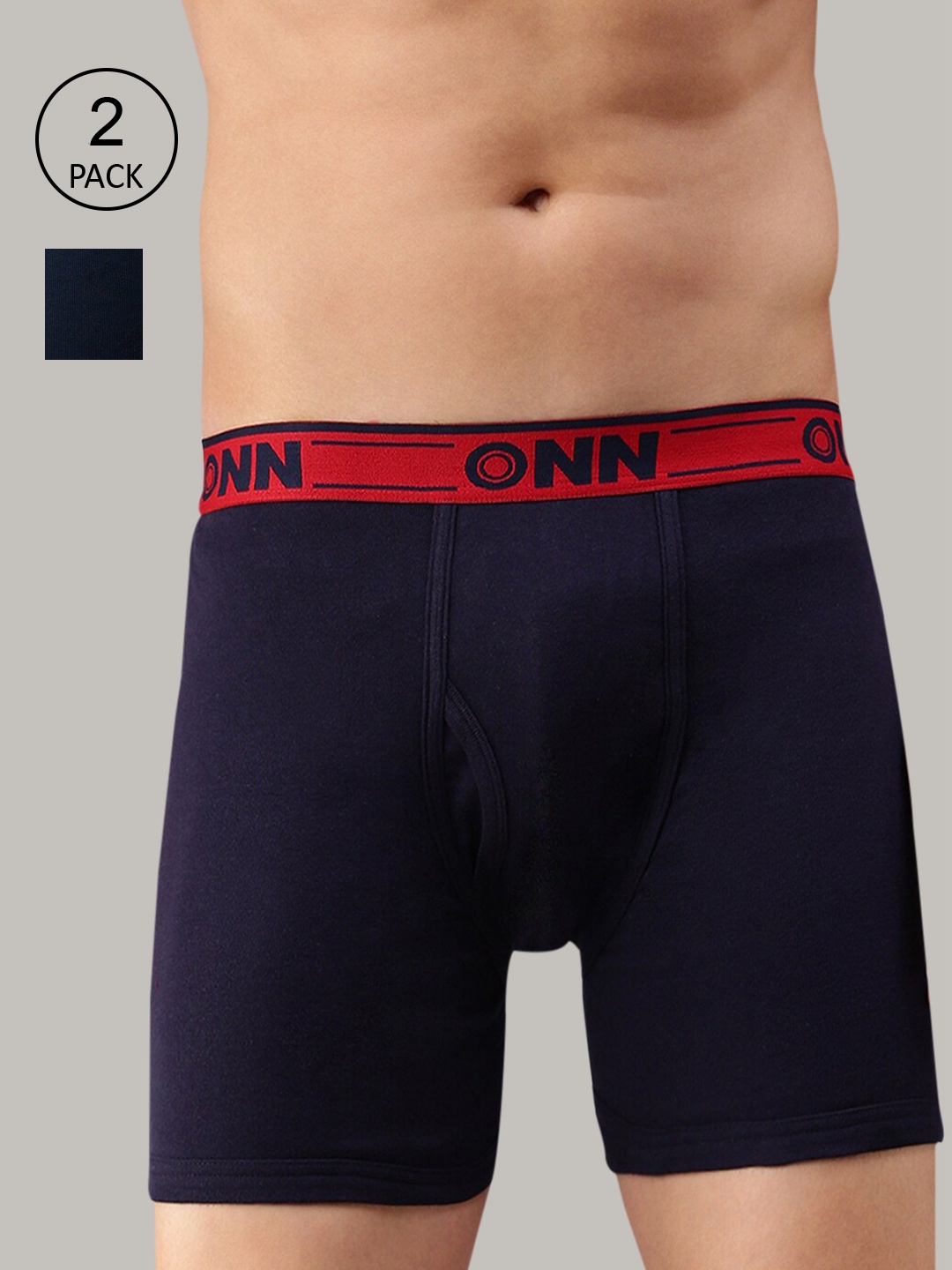 

ONN Men Pack Of 2 Solid Trunk, Blue