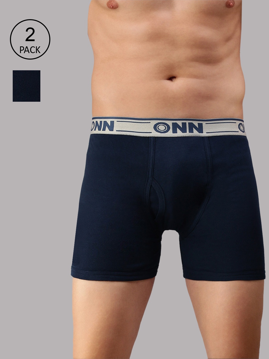 

ONN Men Pack of 3Blue Solid Trunks-ONN_357_AFBLU_3PC, Blue