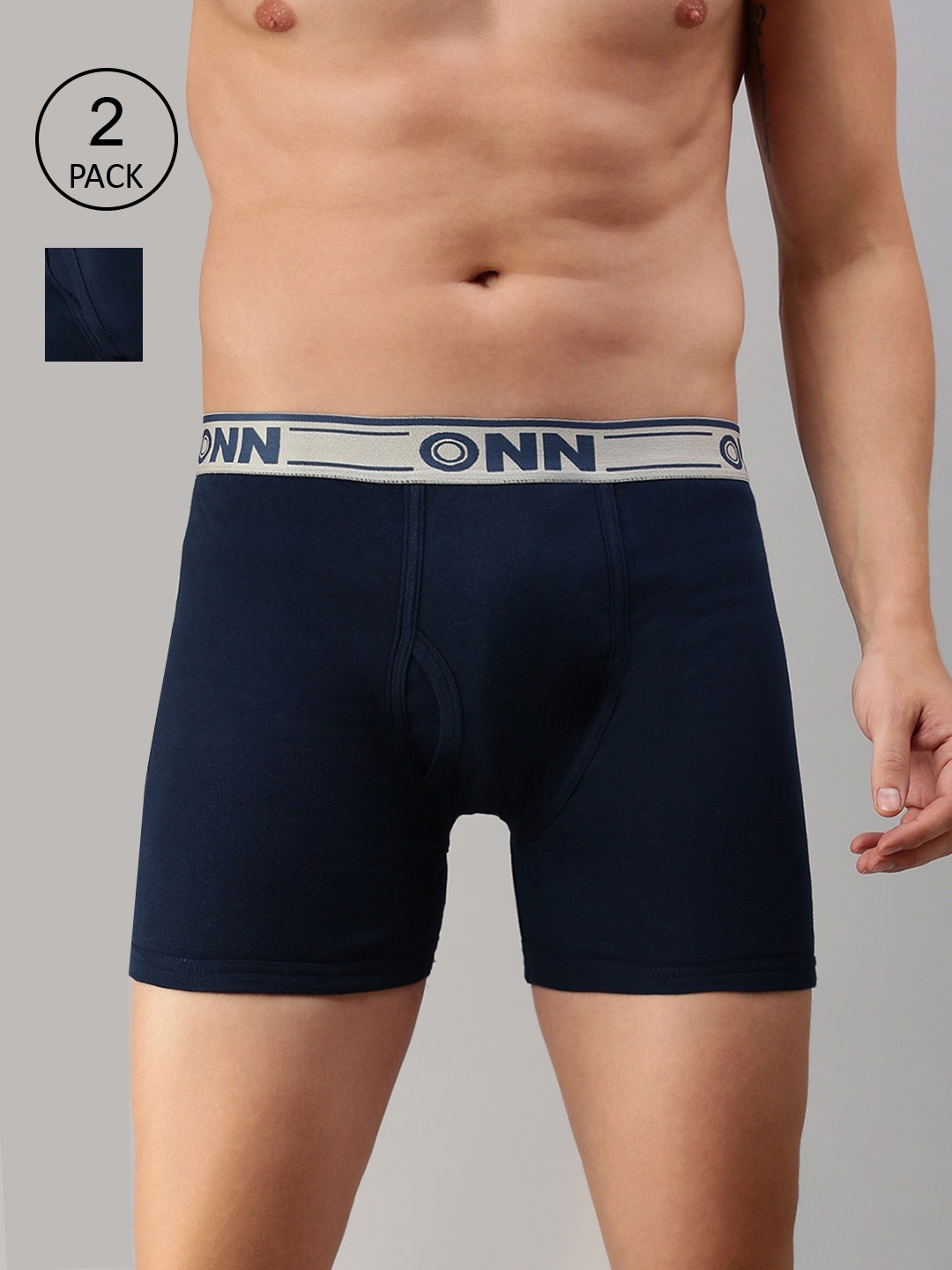

ONN Men Pack Of 2 Solid Trunk ONN_357_AFBLU_2PC, Blue