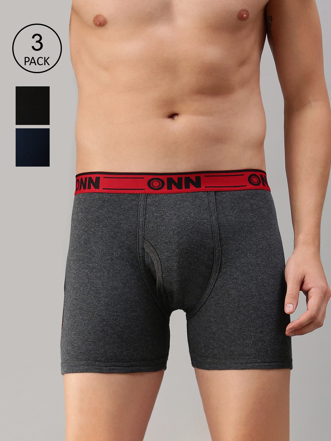 

ONN Men Pack Of 2 Solid Trunk, Blue