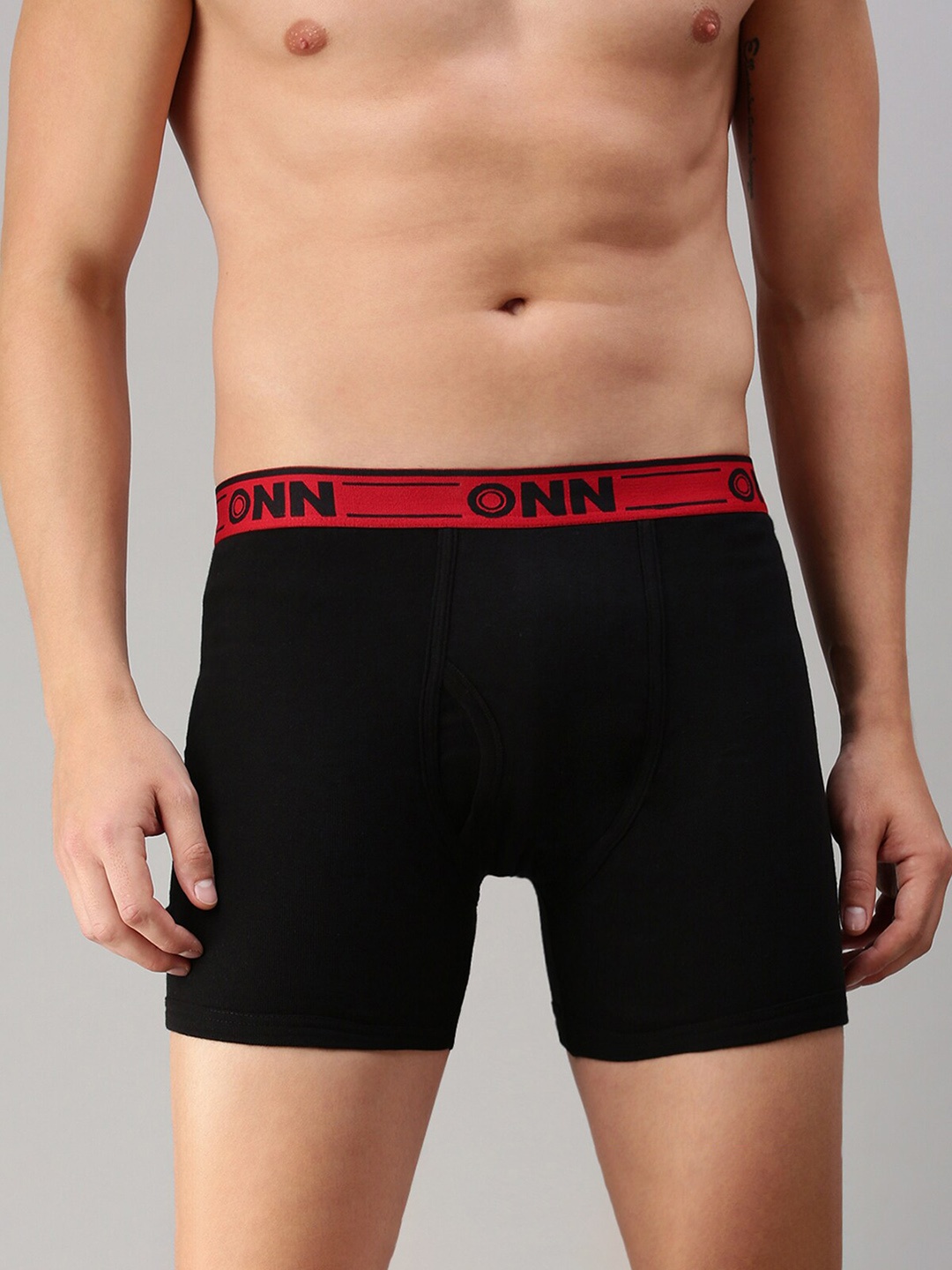 

ONN Men Pack Of 3 Solid Trunk ONN_357_BLK_3PC, Black