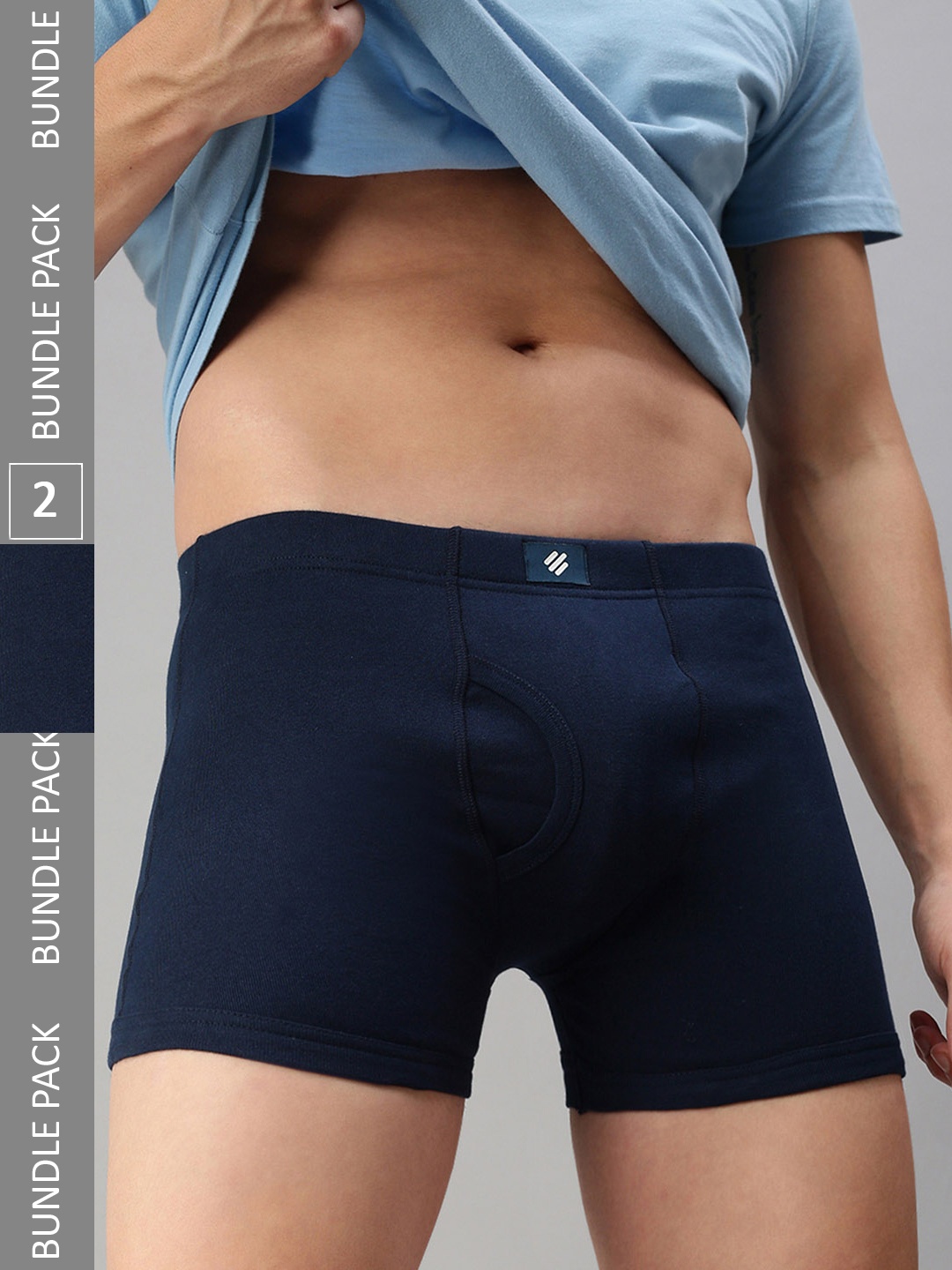 

ONN Men Pack Of 2 Solid Trunk ONN_355_AFBLU_3PC, Blue