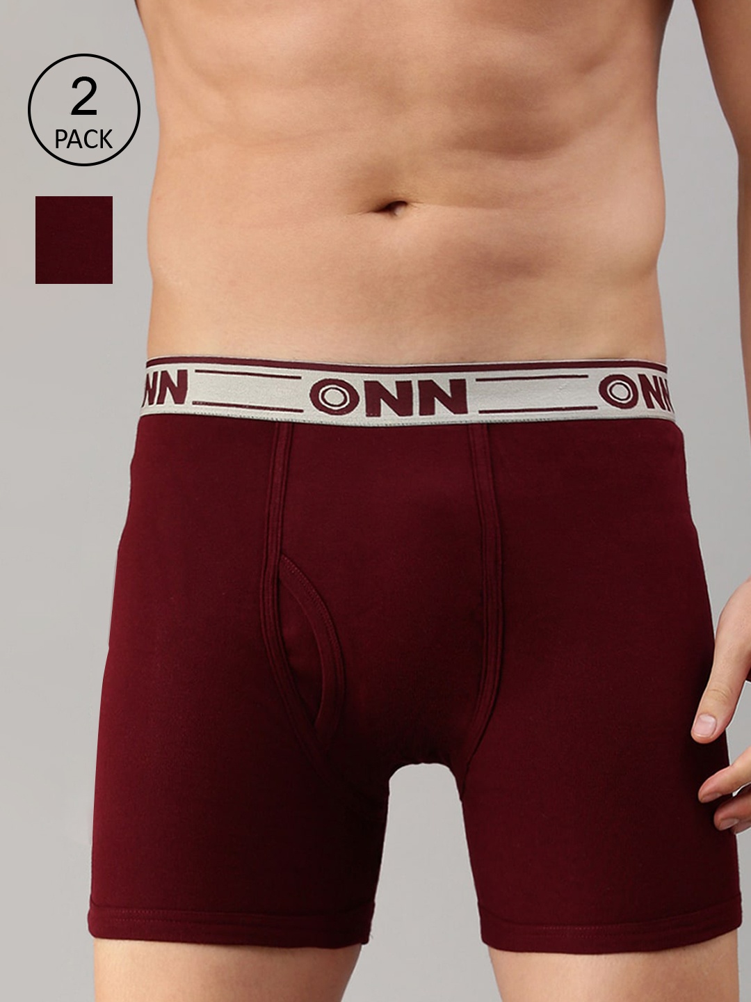 

ONN Men Pack Of 3 Solid Trunk ONN_357_MN_3PC, Maroon