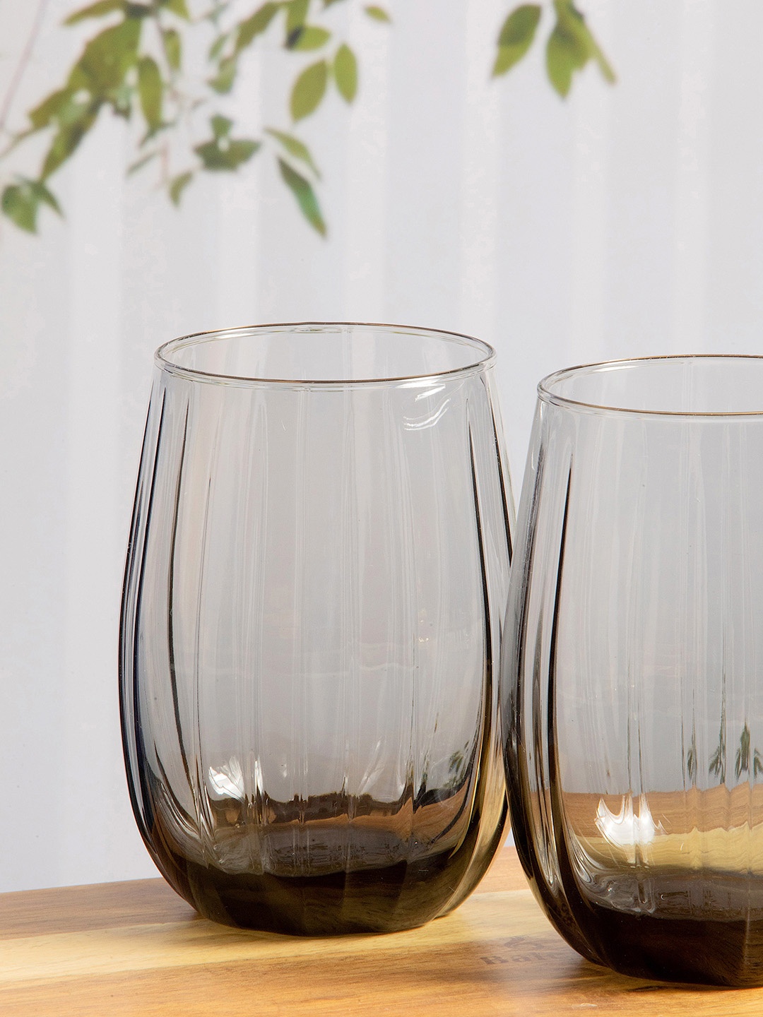 Pasabahce Set Of 6 Black Solid Glass Linka Tumbler