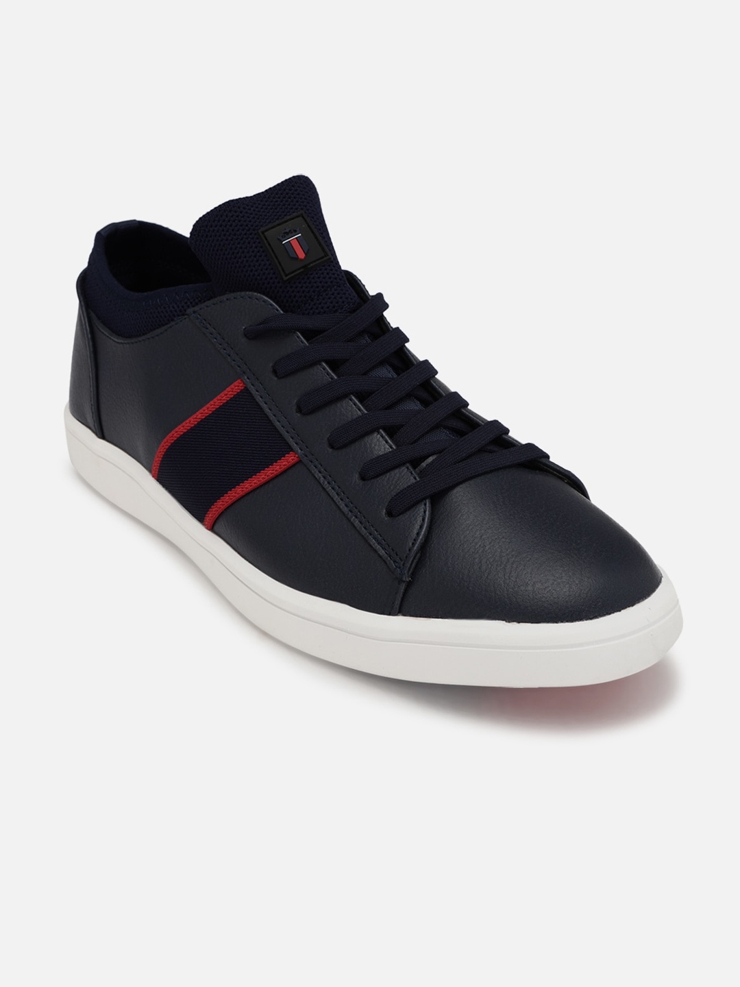 

Louis Philippe Sport Men PU Lace-Up Sneakers, Navy blue