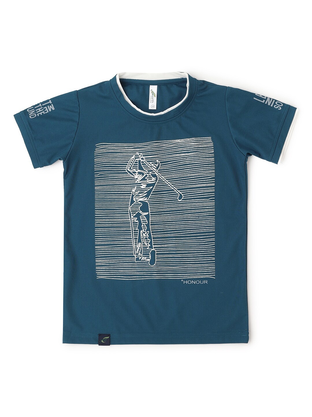 

earth conscious Boys Blue Graphic Printed T-shirt