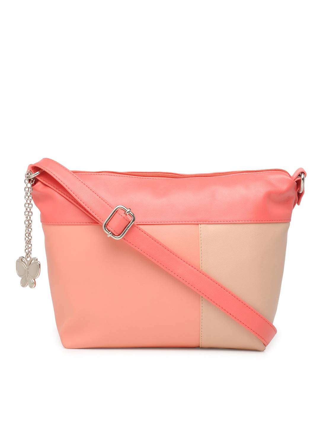 

Butterflies Coral & Peach Colourblocked Sling Bag