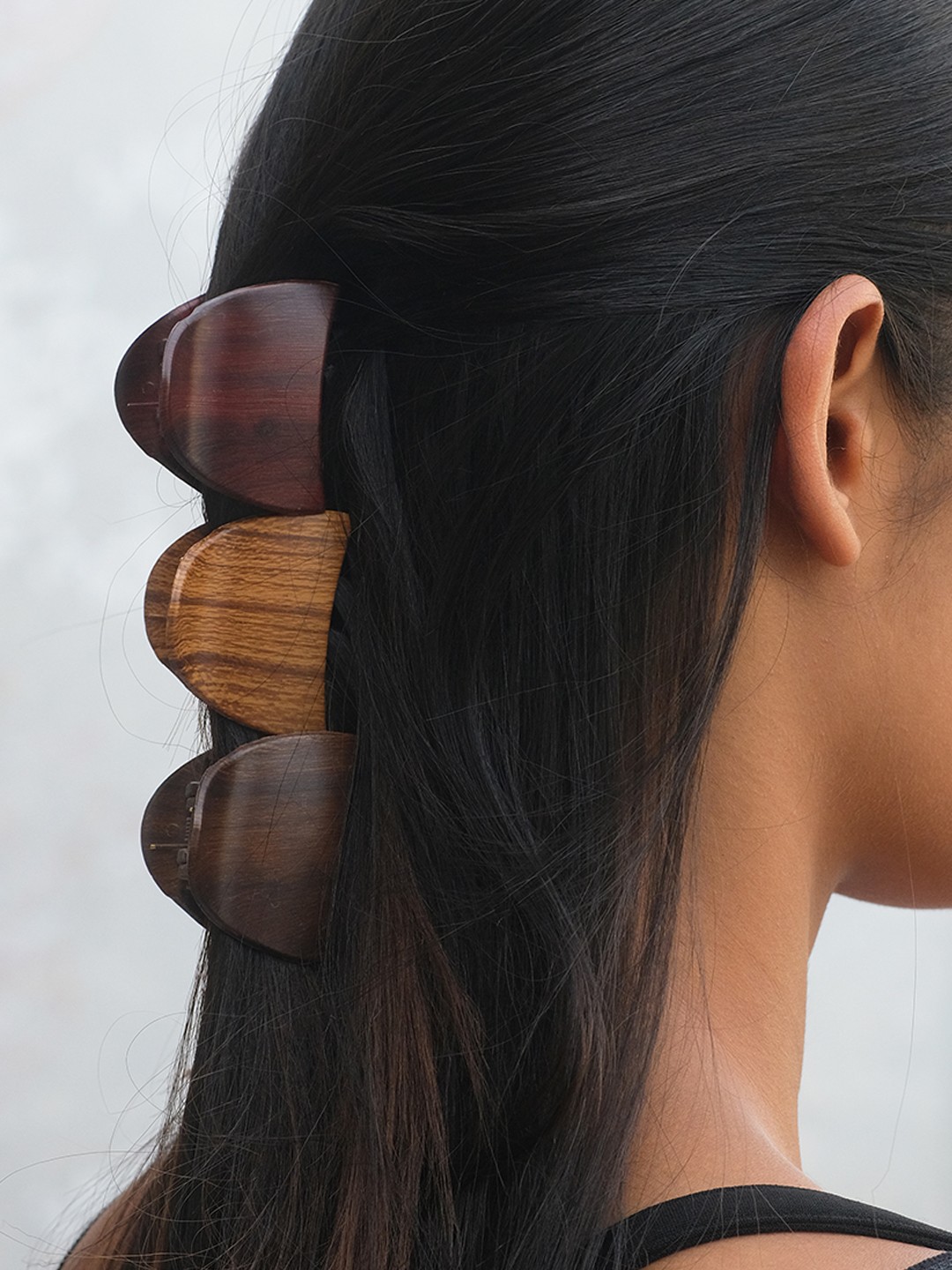 

Ayesha Women Set of 3 Claw Clip, Brown
