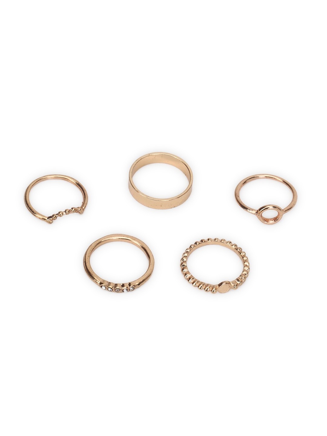 

FOREVER 21 Gold Toned Set Of 5 Finger Rings